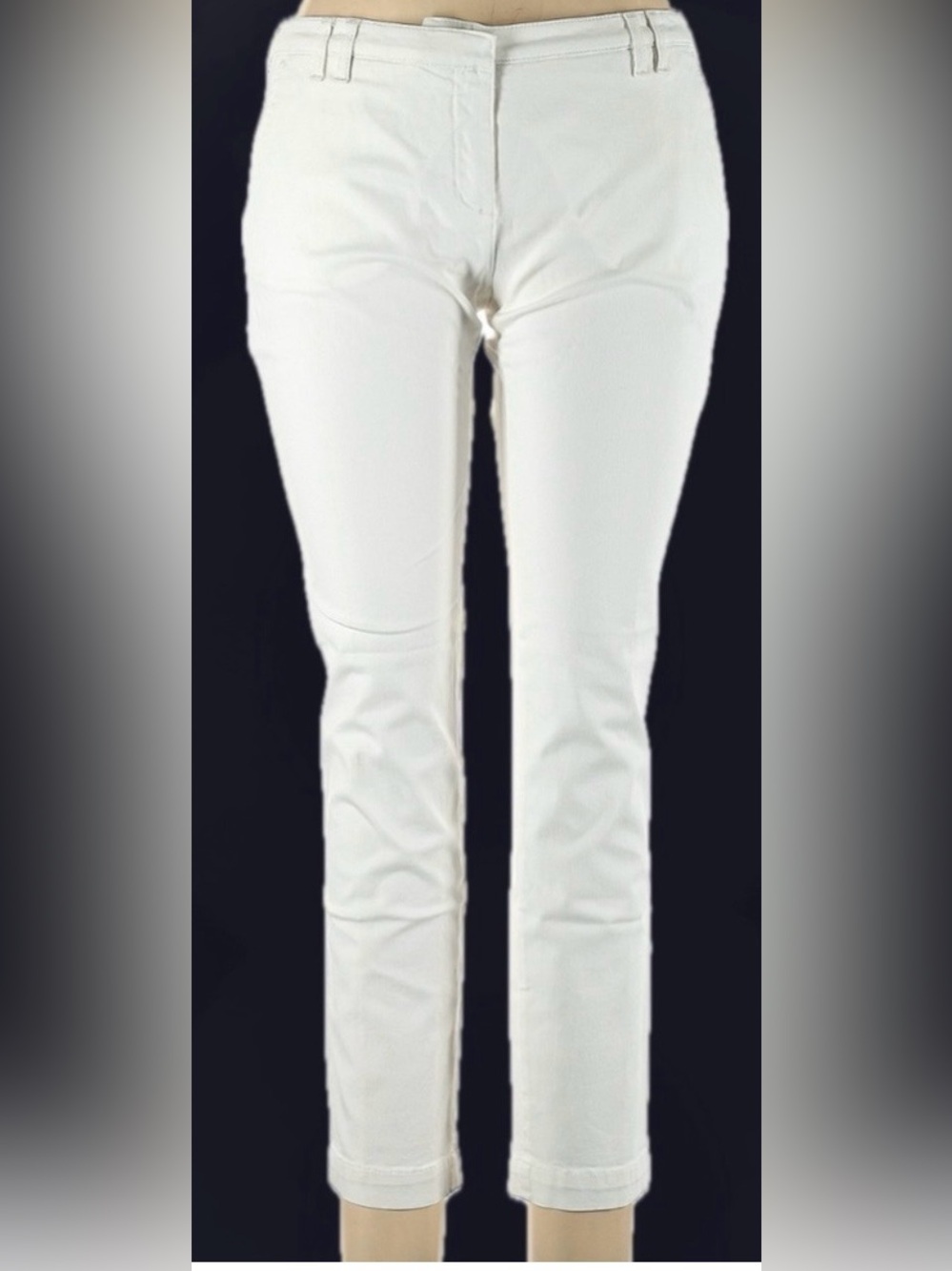 Eleventy Milano White Cotton Skinny Leg Pants Size 31 NWOT Made in Italy